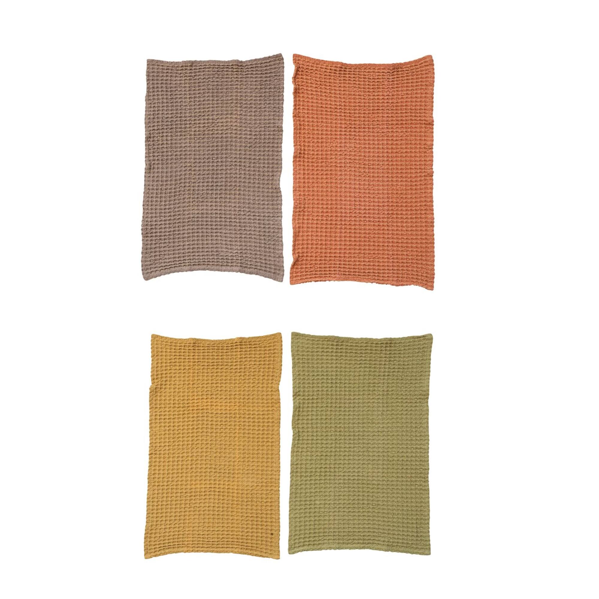 Hello Honey® 30" x 20" Prewashed Cotton Waffle Tea Towels, 4ct.